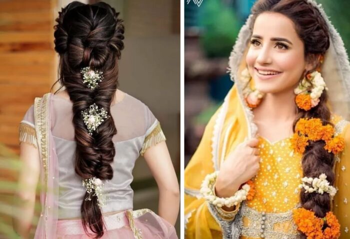 SK'Z hairstyling gave voluminous side Curls which was accessorized by  traditional Jhumar for a beautiful mehndi bride 😍😍😍 Doesn'... | Instagram